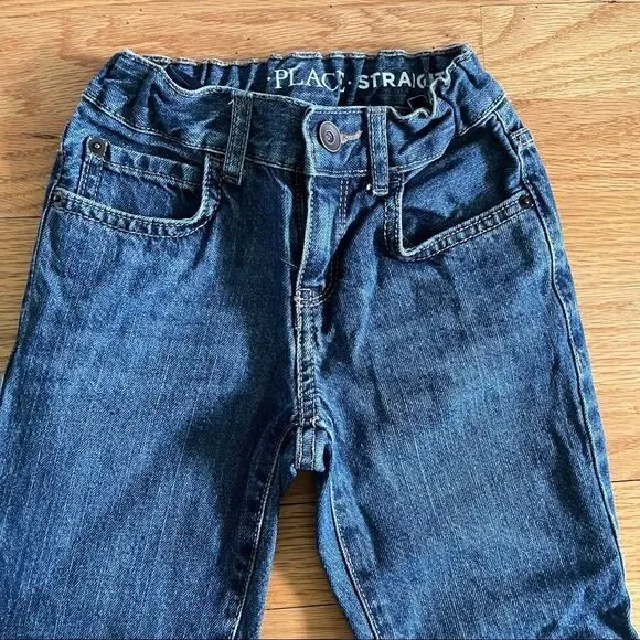 The Children’s Place Boy’s Stretch Straight Leg Denim Regular Jeans Size 5 - Picture 3 of 11